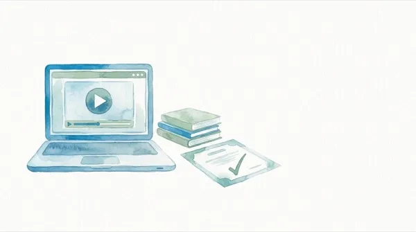 Training — Aquarell in Blau und Grün